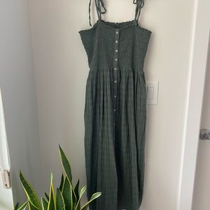 Green midi dress aerie